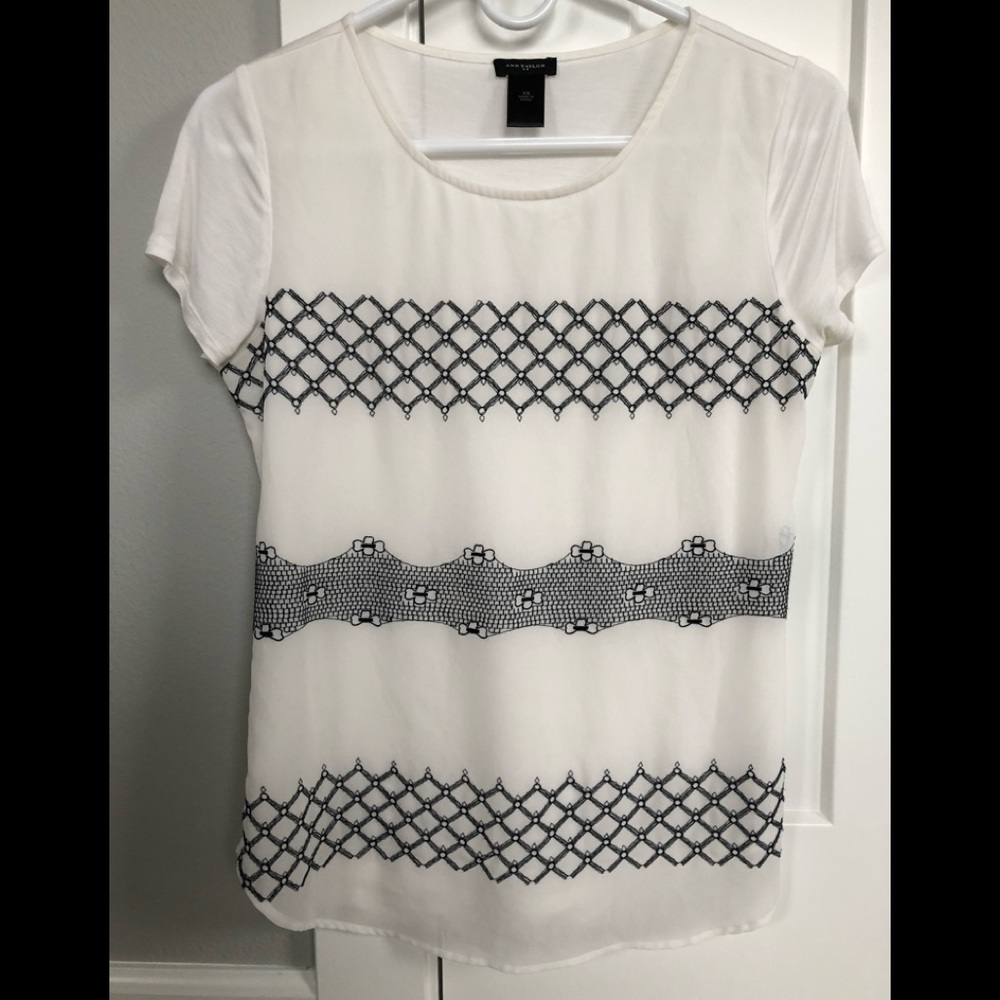 Ann Taylor embroidered top